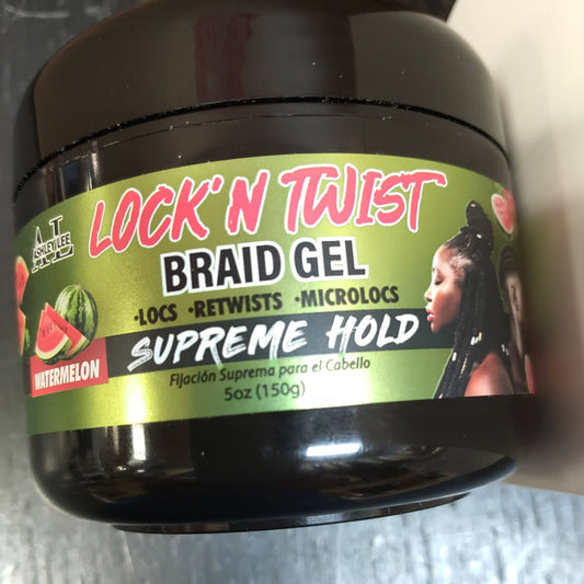 ashley lee lock n.twist braid gel watermelon scent 5 oz - VIP Extensions