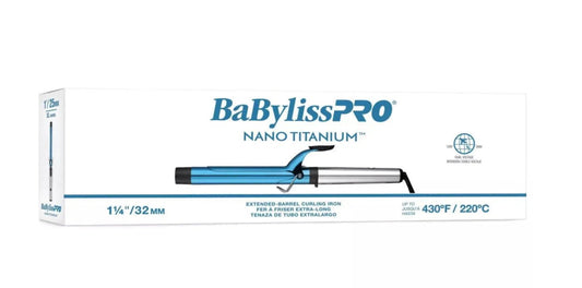 BaBylissPRO Iridescent Nano Titanium 1.25" Extended Barrel Curling Iron - VIP Extensions