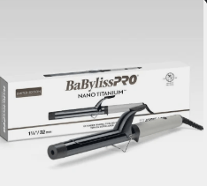 BaBylissPRO Nano Titanium 1.25" Extended Barrel Curling Iron (Grey) - VIP Extensions