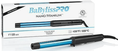 BaBylissPRO Nano Titanium Matte - Black 1 Curling Wand - VIP Extensions