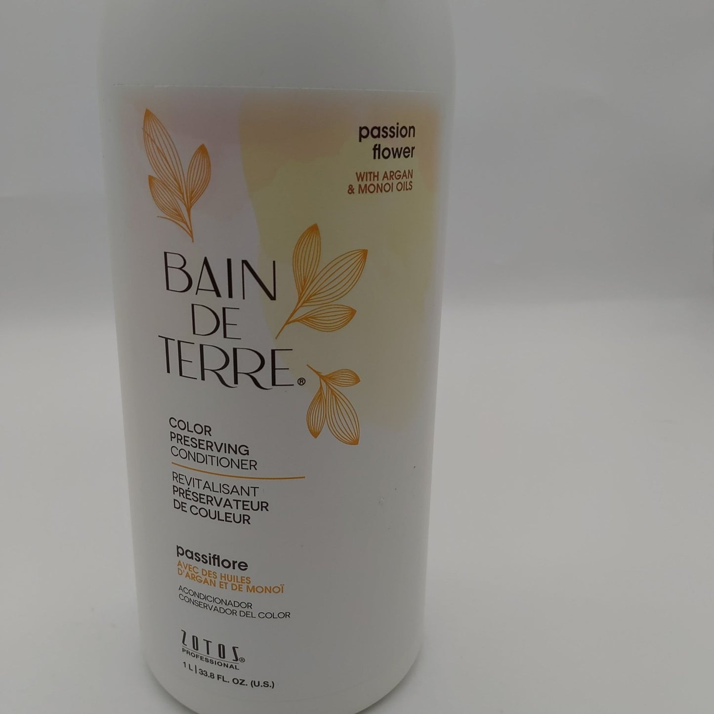Bain De Terre Passion Flower Color Preserving Conditioner, Luxurious Hydration for Vibrant Color & Protection from Fading, with Argan & Monoi Oils, Paraben - Free 33.8 Oz - VIP Extensions