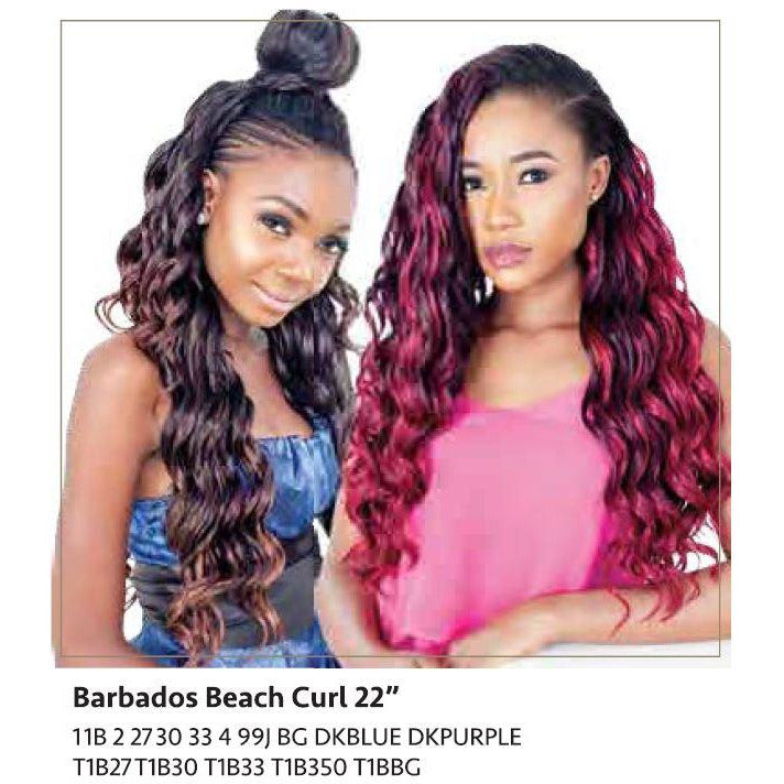 Linda Braid Barbados Beach Wave 22 inch braiding hair, single pack, manufacturer colour range card