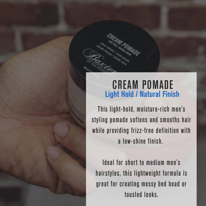 Baxter 0f California Baxter of California Cream Pomade for Men | Natural Finish | Light Hold | Hair Pomade - VIP Extensions