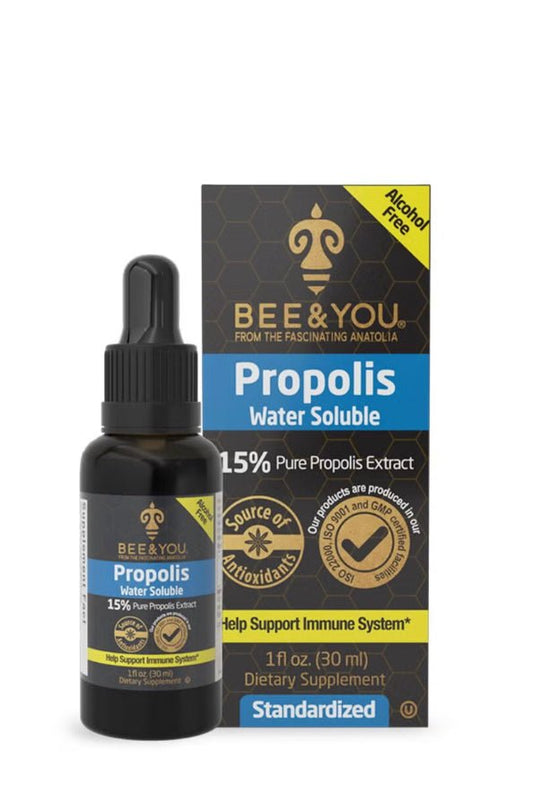 Bee&You Propolis Water Soluble Extract - Natural Immune Support & Antioxidants oz - VIP Extensions