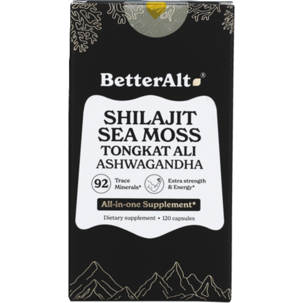 BetterAlt Shilajit Sea Moss, 120 capsules