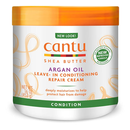 Cantu Leave - In Conditioning Repair Cream with Argan Oil, 16 oz - VIP Extensions