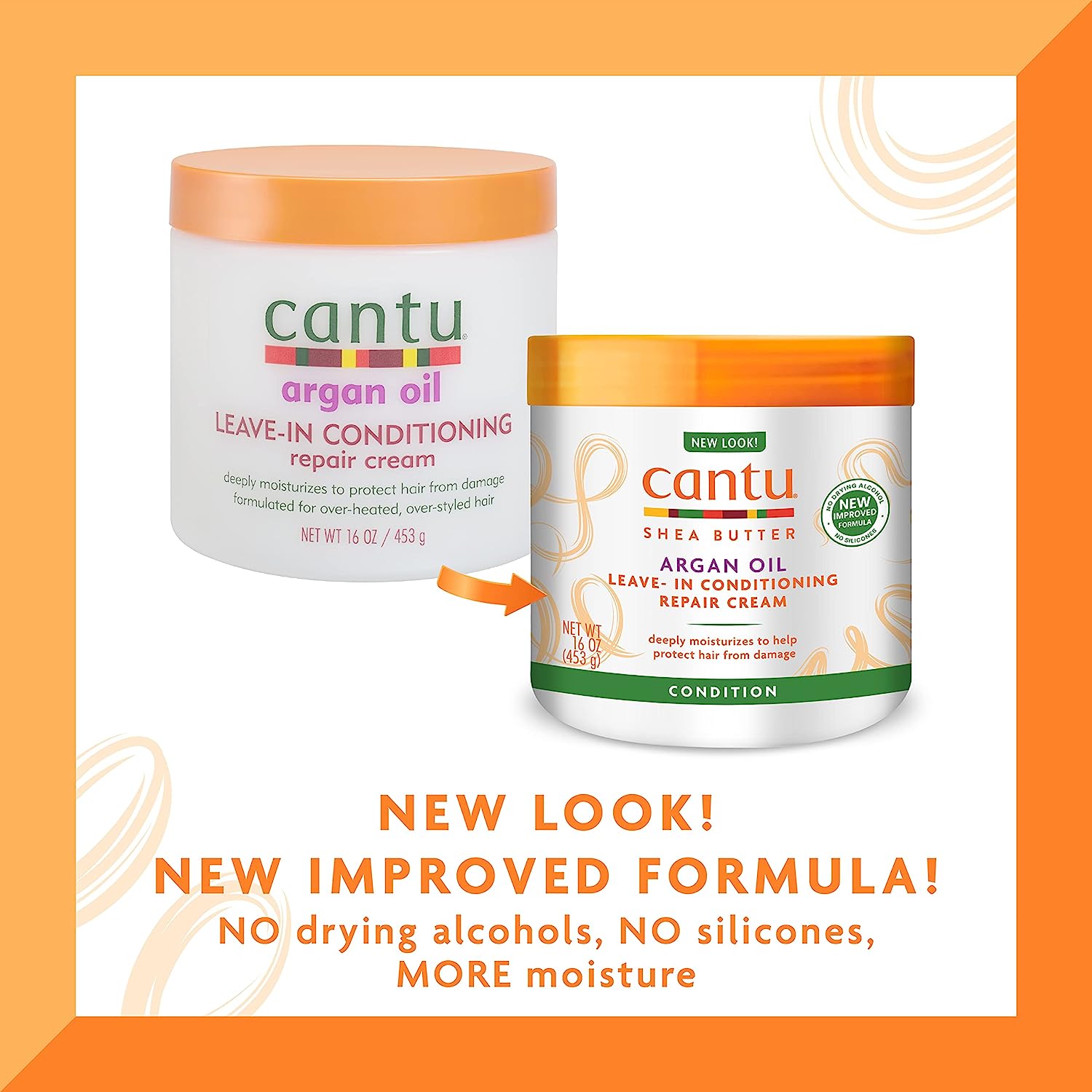 Cantu Leave - In Conditioning Repair Cream with Argan Oil, 16 oz - VIP Extensions