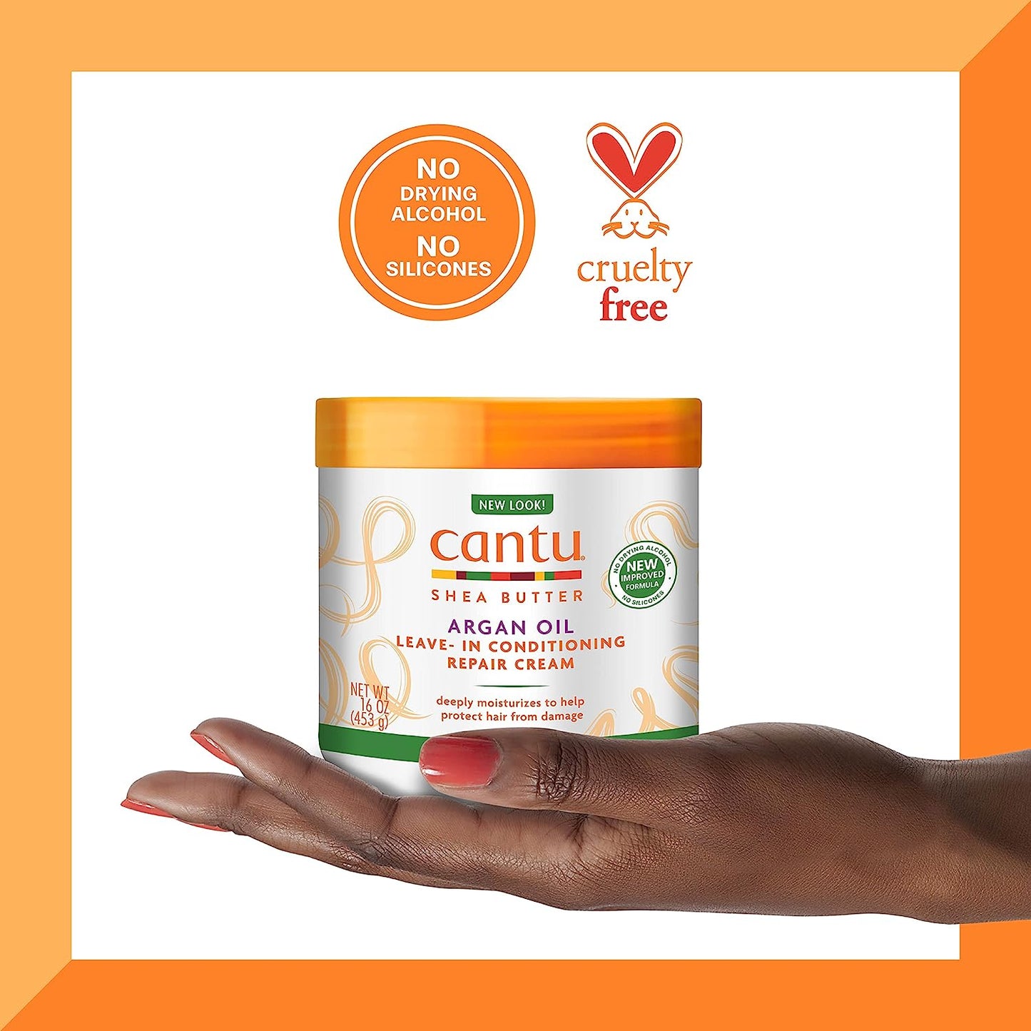 Cantu Leave - In Conditioning Repair Cream with Argan Oil, 16 oz - VIP Extensions