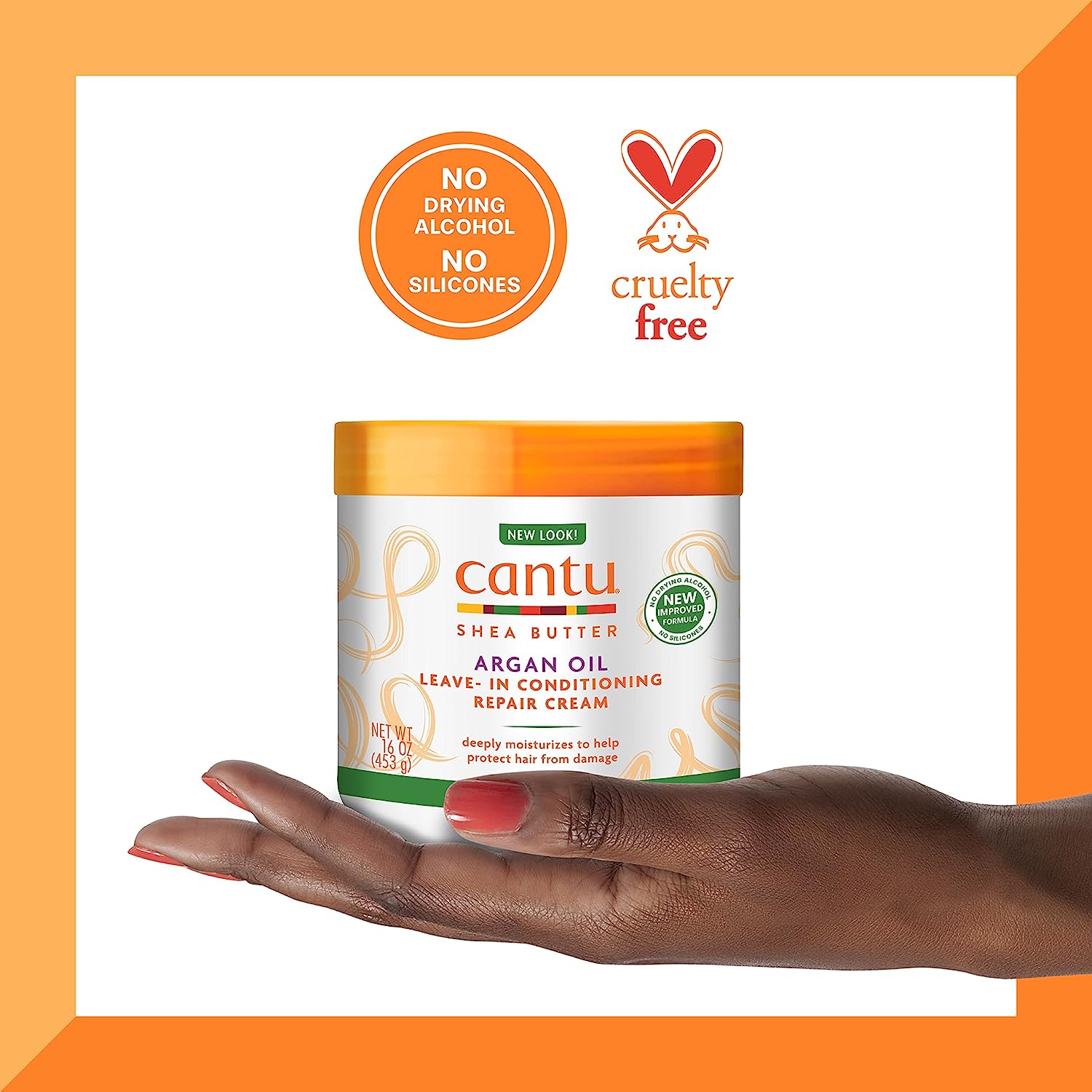 Cantu Leave - In Conditioning Repair Cream with Argan Oil, 16 oz - VIP Extensions
