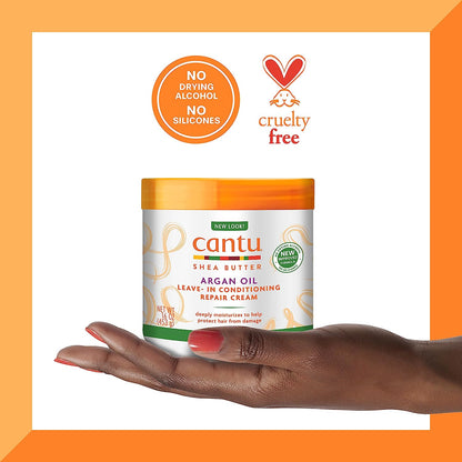 Cantu Leave - In Conditioning Repair Cream with Argan Oil, 16 oz - VIP Extensions