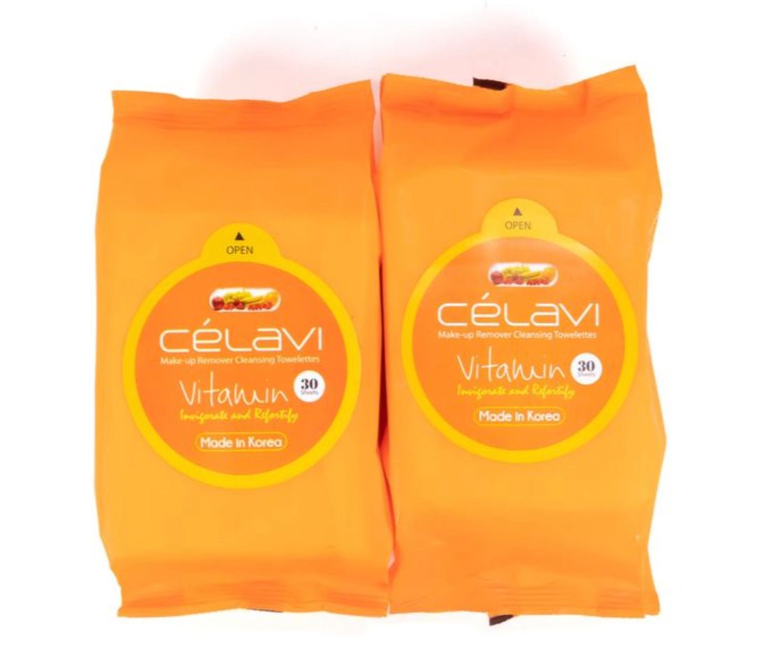 Celavi Makeup Remover Cleansing Wipes Removing Towelettes 2 Packs - VIP Extensions