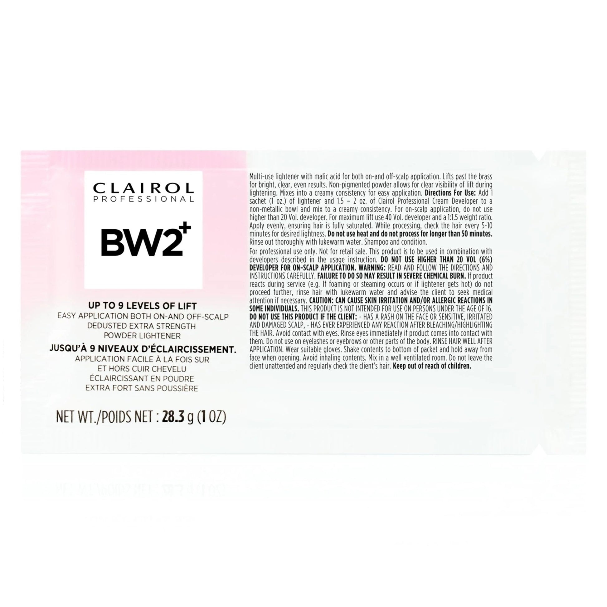 Clairol Professional BW2+ Dedusted Extra Strength Powder Lightener for Hair Highlights - VIP Extensions