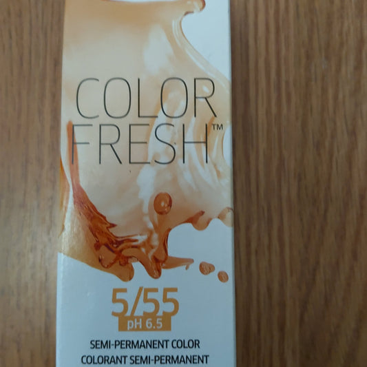 Color Fresh Semi - Permanent Hair Color - 5 55 Light Brown - Intense Red Violet - VIP Extensions