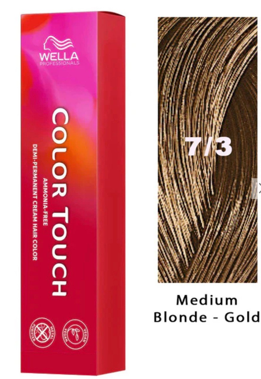 Wella Color Touch Demi-Permanent Hair Color, 2 oz - 7/03 Medium Blonde Natural Gold