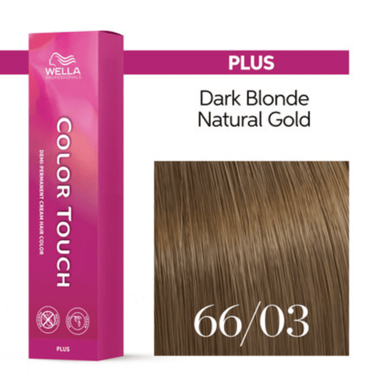 Color Touch Plus Demi - Permanent Color - 66 03 Intense Dark Blonde - Natural Gold by Wella for Unisex - VIP Extensions