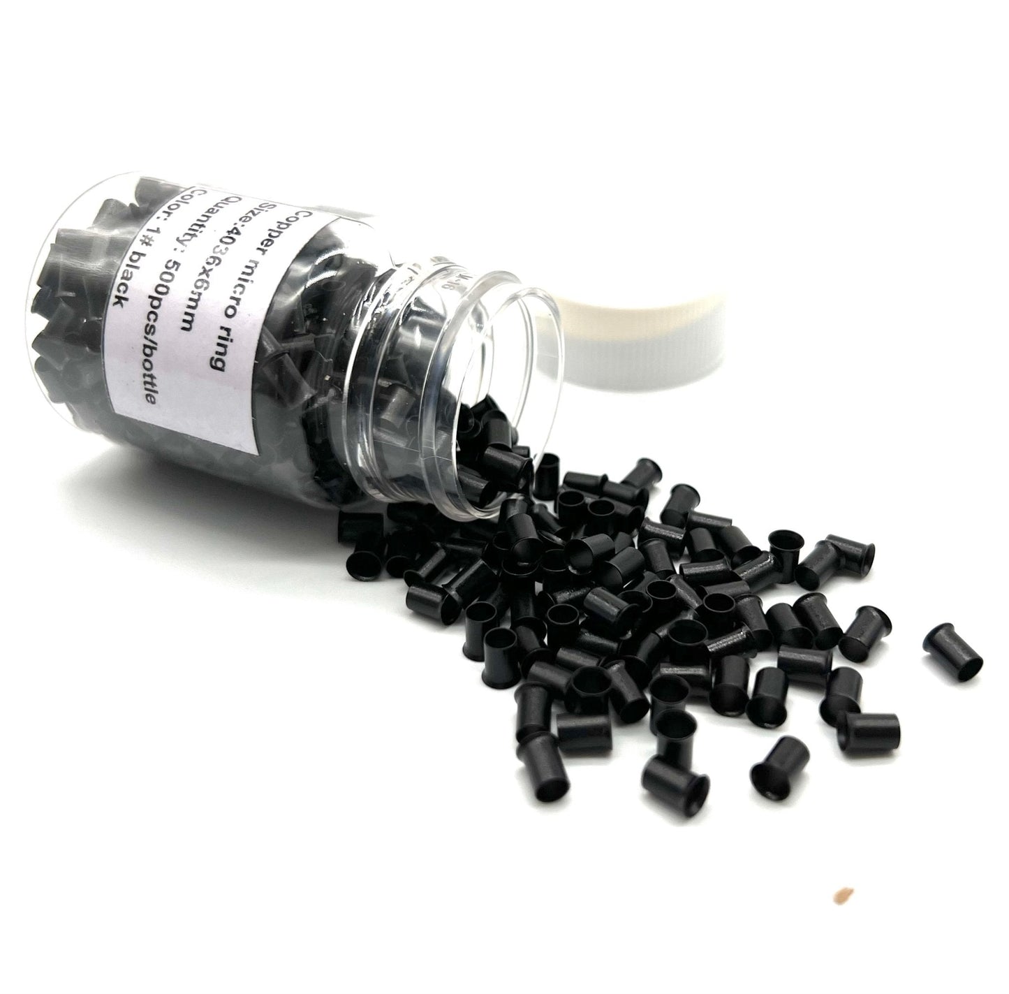 Copper Micro Link Style C - Size 4.0 x 3.6 x  6.00  mm 1 bottle (500 pieces) - VIP Extensions