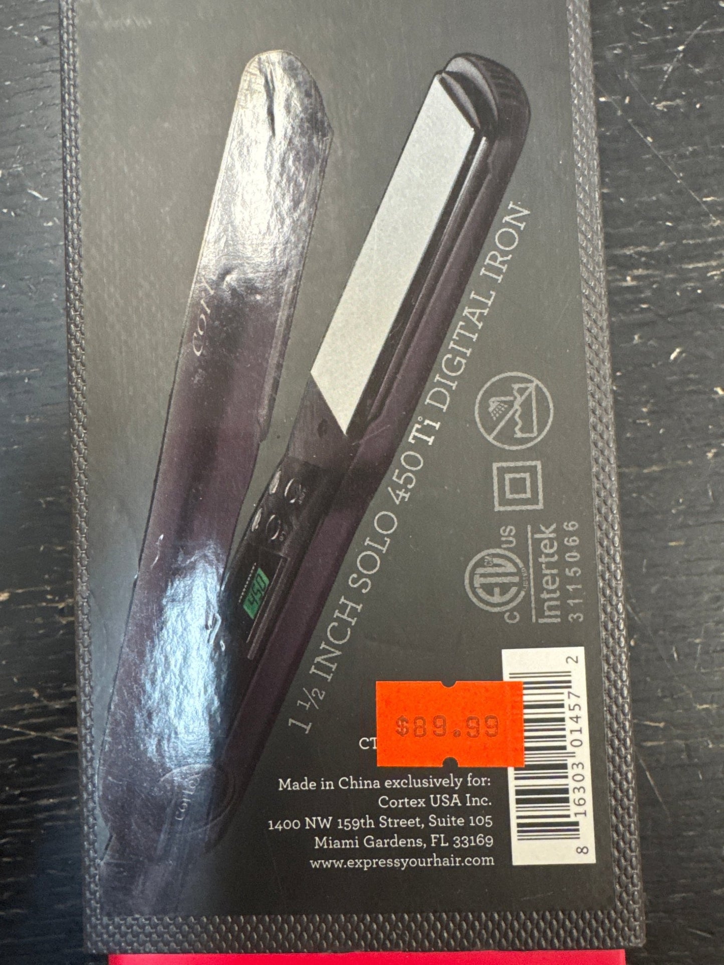 Cortex Pro Solo 450 Black Digital Analog Titanium 1.5 - Inch Flat Iron - VIP Extensions