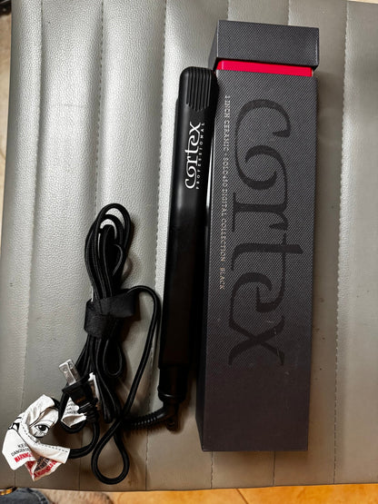 Cortex Solo Digital Analog Ceramic Flat Iron, Black, 1 Inch, 24 Ounce - VIP Extensions