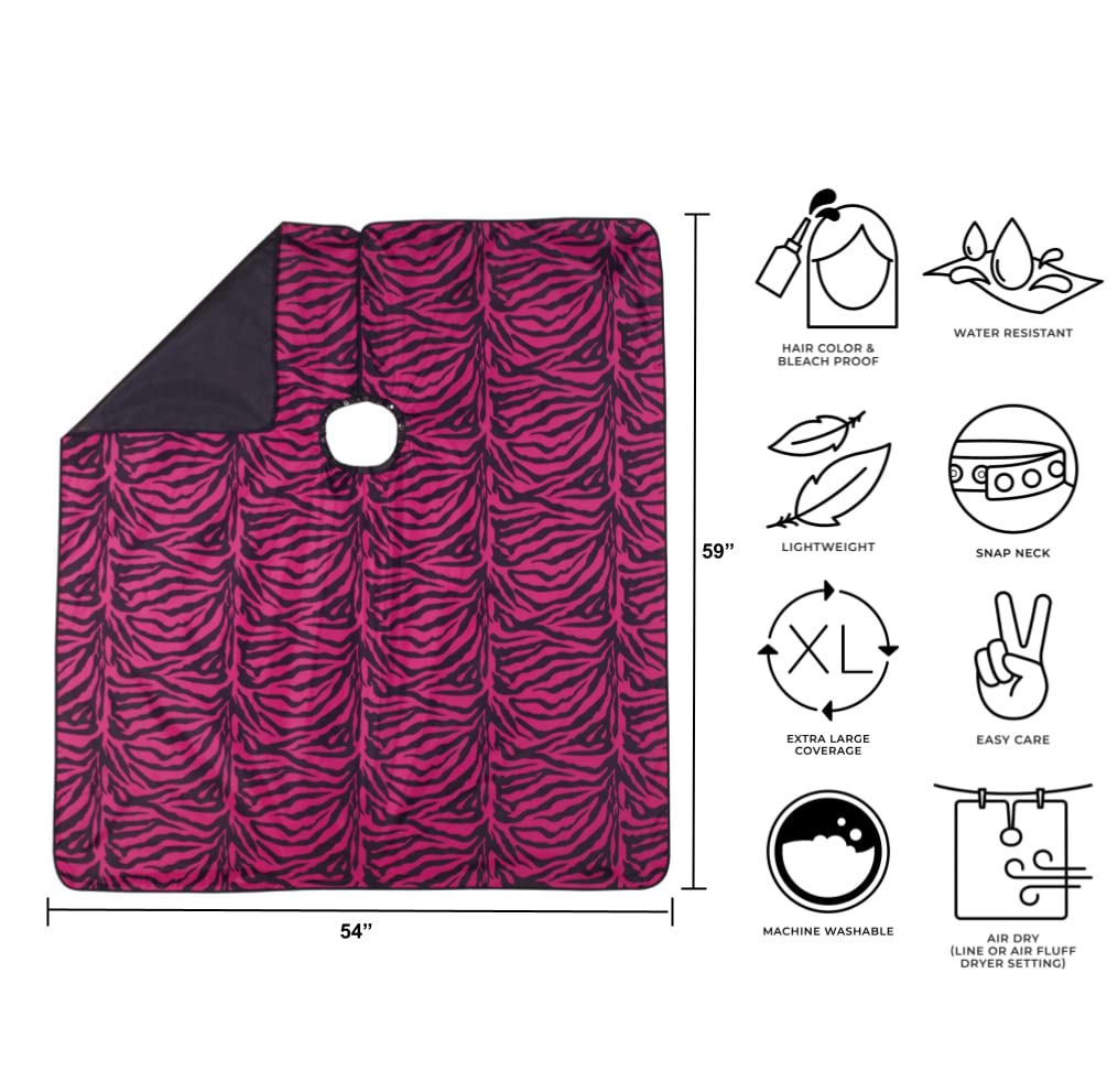 Cricket Flip Reversible Zebra All Purpose Cape for Salon Barbershop Professionals - VIP Extensions