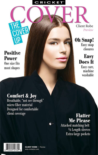 Cricket Preview Stylist Lightweight Microfiber Cover Up Black - VIP Extensions