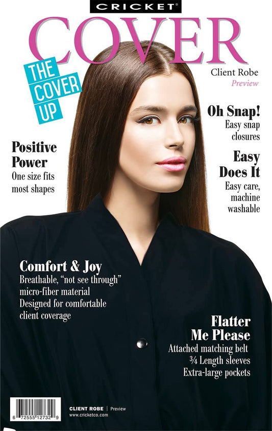 Cricket Preview Stylist Lightweight Microfiber Cover Up Black - VIP Extensions