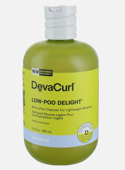Devacurl DEVAC - 052 12 oz Low Poo Delight Mild Lather Cleanser for Lightweight Moisture - VIP Extensions