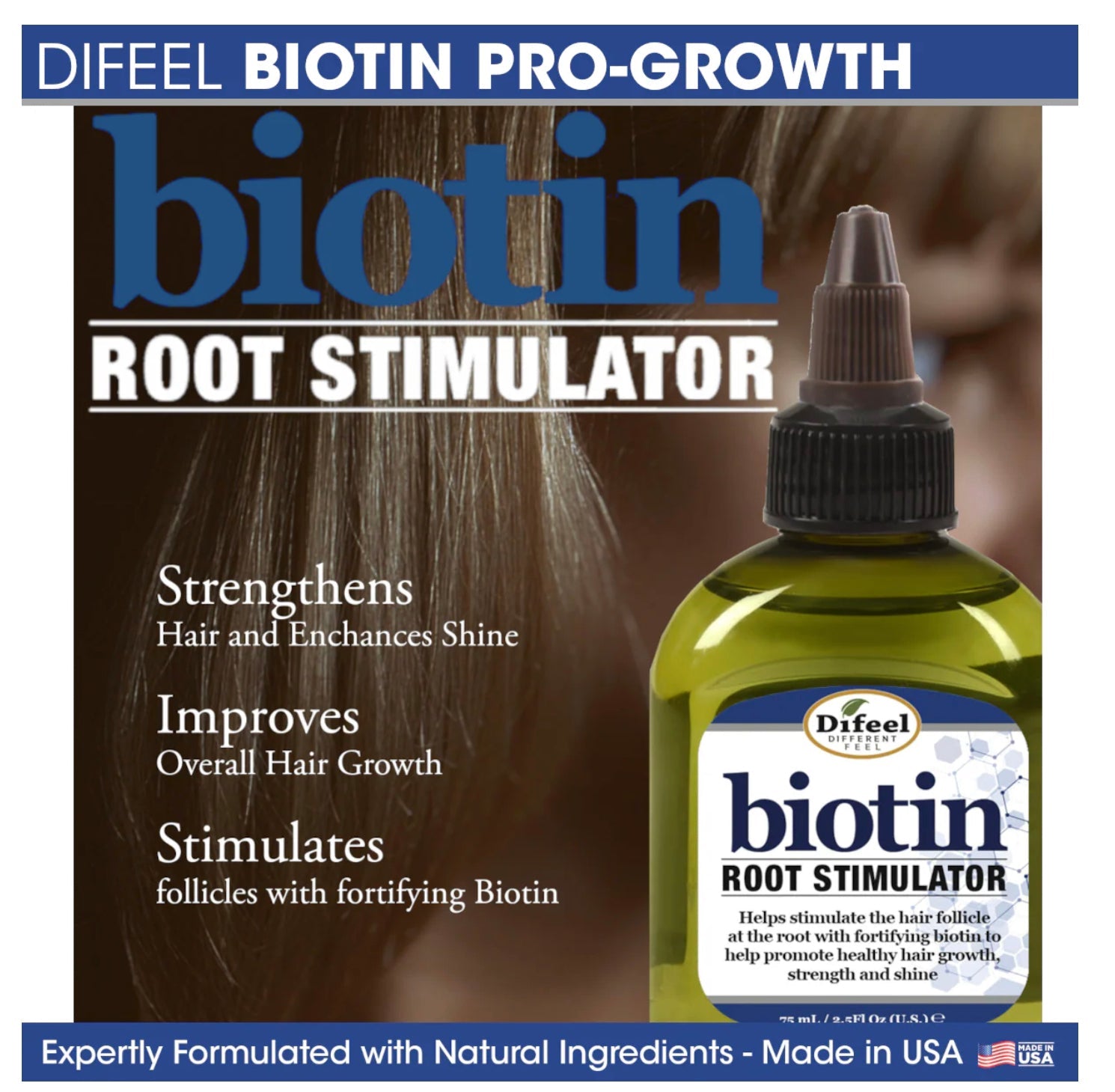 Difeel Biotin Pro - Growth Root Stimulator 2.5 oz - VIP Extensions