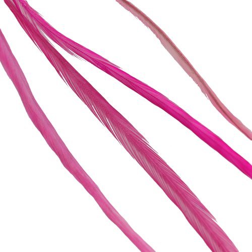 Donna Bella Solid Pink Feather Hair Extensions - VIP Extensions