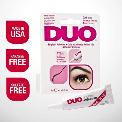 DUO Strip Eyelash Adhesive for Strip Lashes, Dark Tone, 0.25 oz, - VIP Extensions