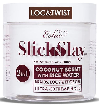 Esha Slick N Slay Braiding Gel – 3 - in - 1 Braid and Edge Gel – Ultra Extreme Hold Gel for Hair 16.9OZ - 500ml - VIP Extensions