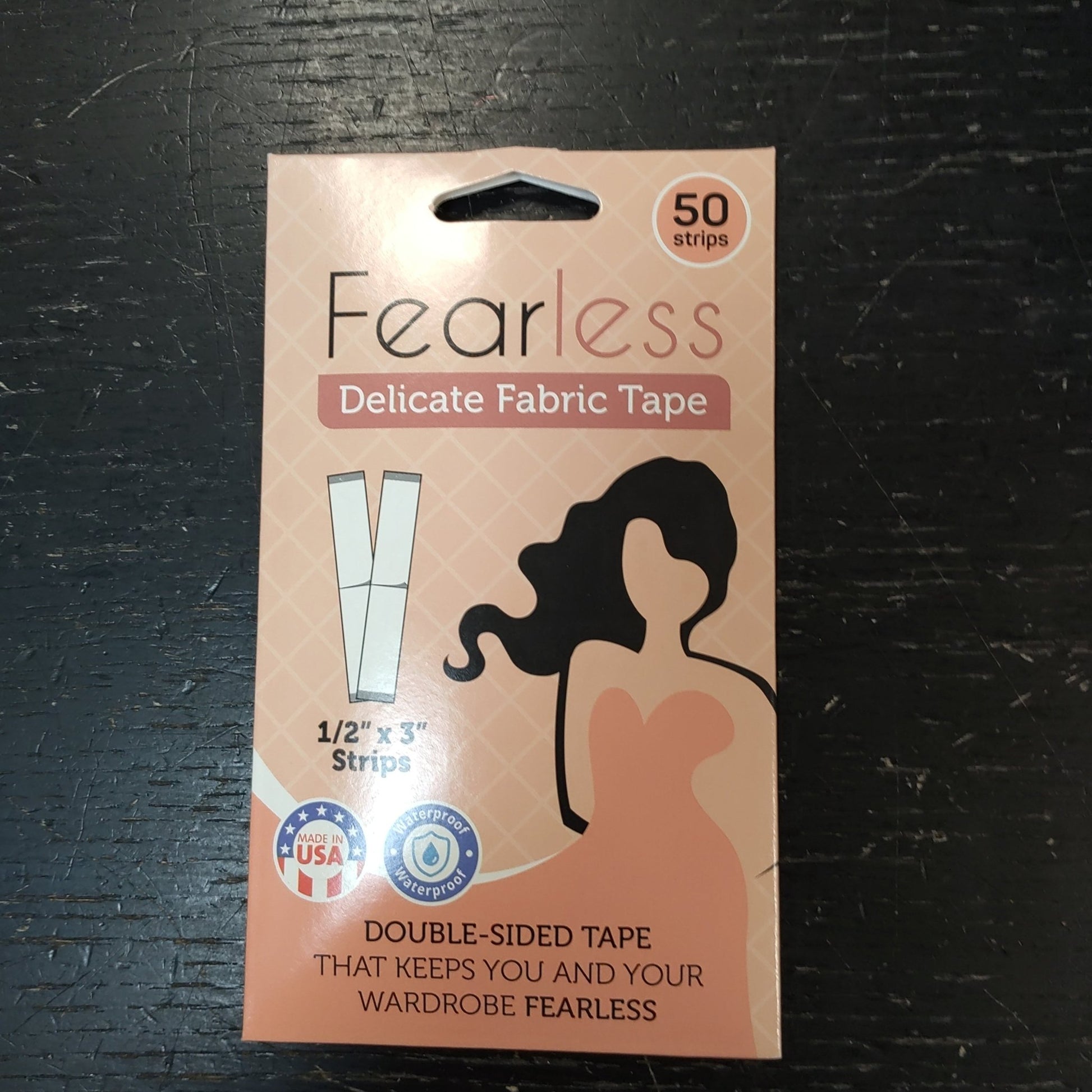 Fearless Tape - Delicate Fabric - Women's Double Sided Tape for Clothing and Body, Transparent Clear Color for All Skin Shades, 50 Count (B07YNZQD51) - VIP Extensions