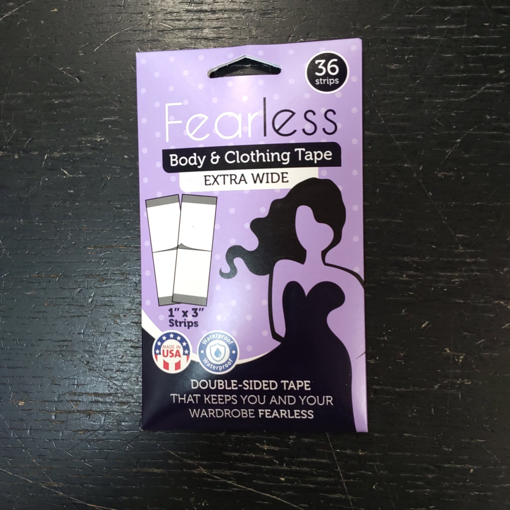 Fearless Tape - Double Sided Extra Wide Tape for Fashion, Clothing and Body (36 Strip Pack) | Transparent Clear Color for All Skin Shades (B0B4YC2PYX) - VIP Extensions