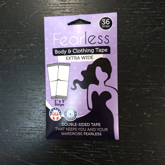 Fearless Tape - Double Sided Extra Wide Tape for Fashion, Clothing and Body (36 Strip Pack) | Transparent Clear Color for All Skin Shades (B0B4YC2PYX) - VIP Extensions