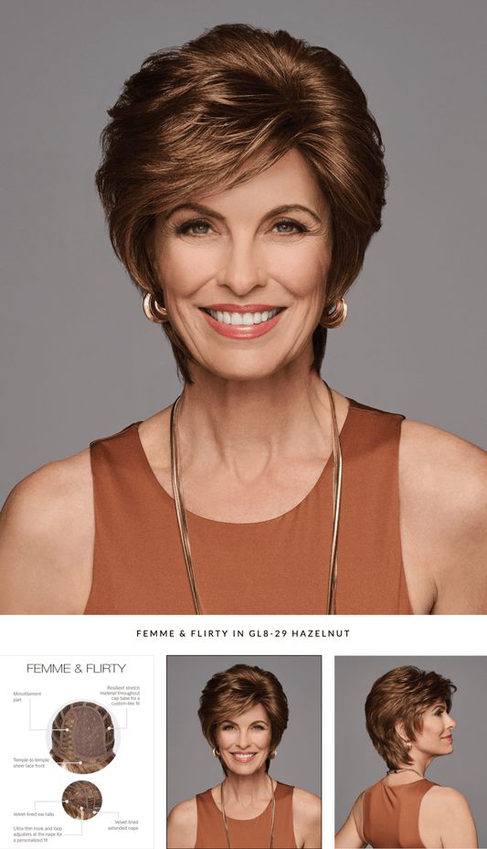 Femme & Flirty Short Shag Wig, Lightweight Volumous Style with Soft Layers, Average Cap, Gl4 - 8 Dark Chocolate - VIP Extensions