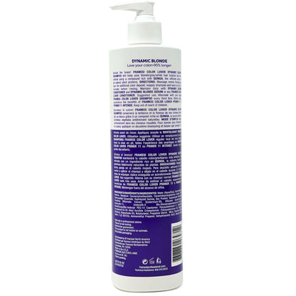 Framesi Color Lover Dynamic Blonde Conditioner, Purple Conditioner, Sulfate Free Conditioner, Color Treated Hair 16.9 Oz - VIP Extensions