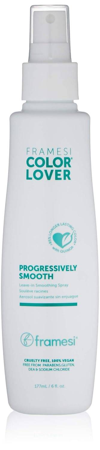 Framesi Color Lover Progressively Smooth Leave In Smoothing Spray, 6 fl oz, Leave In Conditioner, Color Treated Hair - VIP Extensions