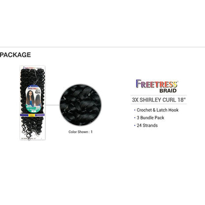 FreeTress Braid 3X Shirley Curl 18" - VIP Extensions