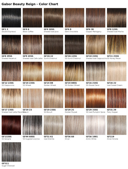 Gabor Beauty Reign Wig - color chart