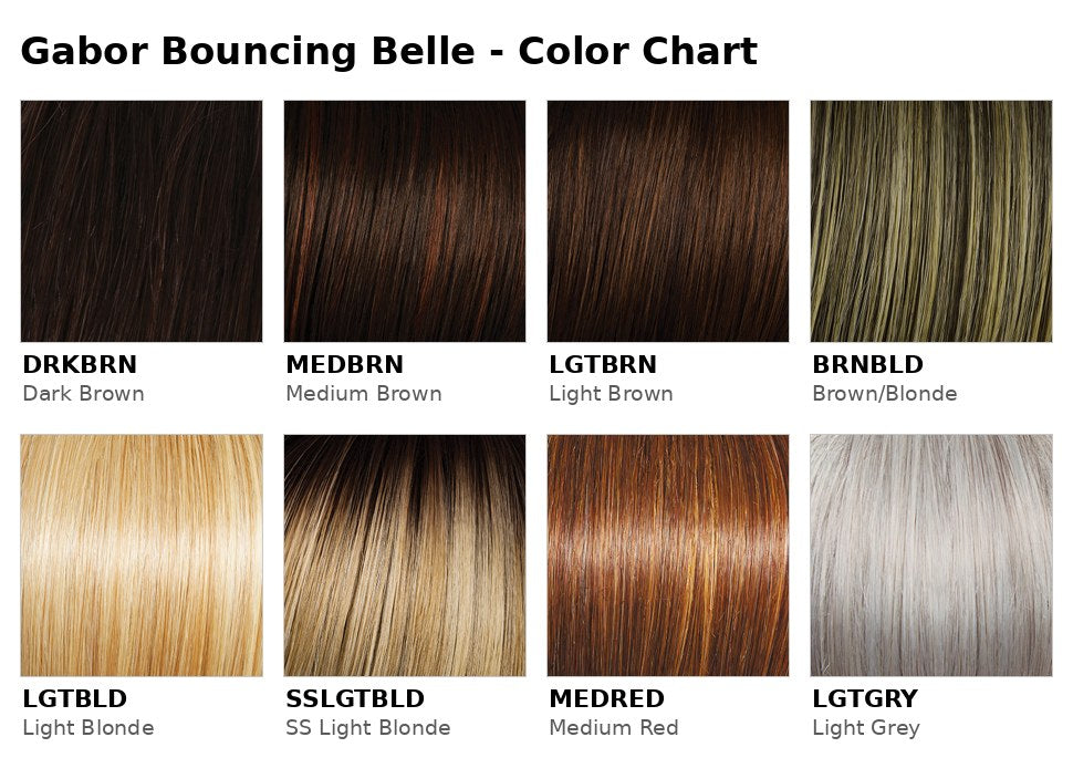 Gabor Bouncing Belle Wig - color chart