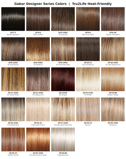 Gabor Designer Series color chart - Tru2Life heat-friendly GF colors