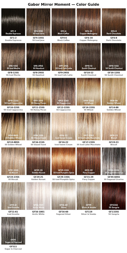 Gabor Mirror Moment color chart - available GF colors