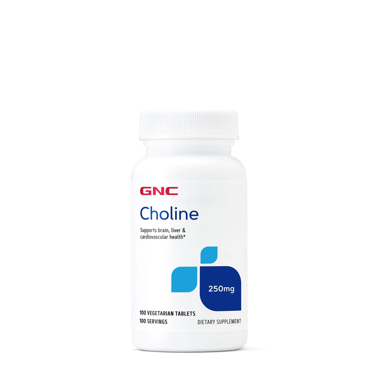 GNC Choline 250 mg, 100 vegetarian tablets