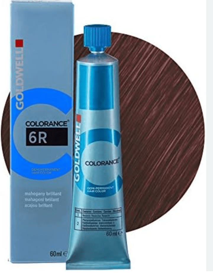 Goldwell Colorance Demi-Permanent Hair Color, 2.1 oz Tube - 6R Mahogany Brilliant