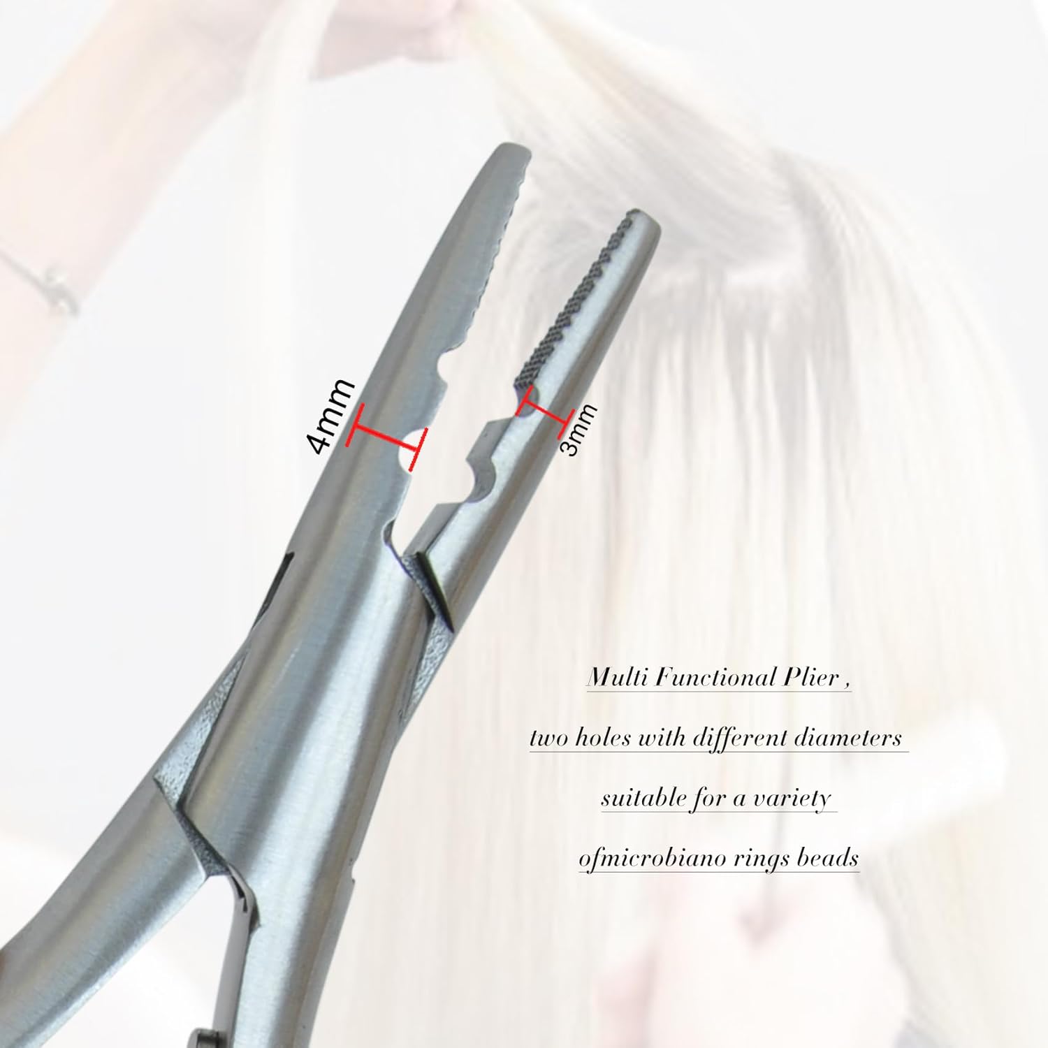 Hair Extension Two 2 Hole Plier - VIP Extensions