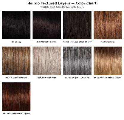 Hairdo Textured Layers Wig - Tru2Life color chart
