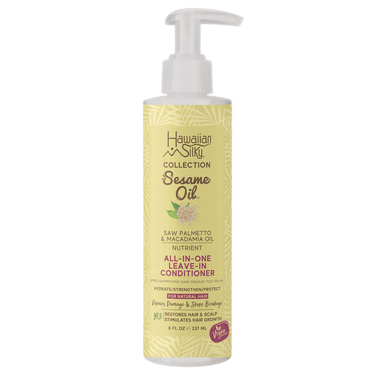 Hawaiian Silky Sesame Oil All - In - One Nutrient Leave - In - Conditioner 8oz - VIP Extensions