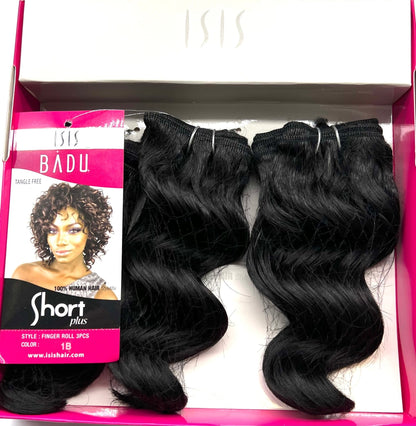 ISIS 100% Human Hair Short Plus Finger Rolls 3 pcs - VIP Extensions