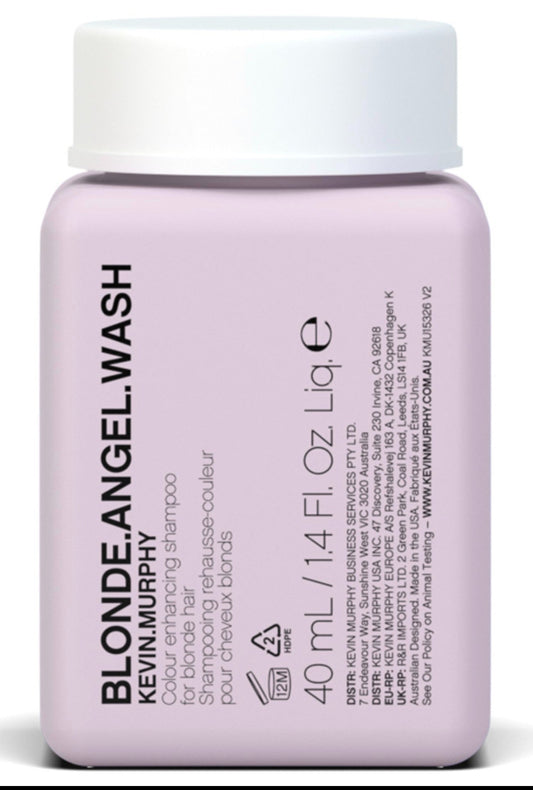 Kevin Murphy Blonde Angel Wash Colour Enhancing Shampoo Blonde Hair 1.4 oz Mini NEW - VIP Extensions