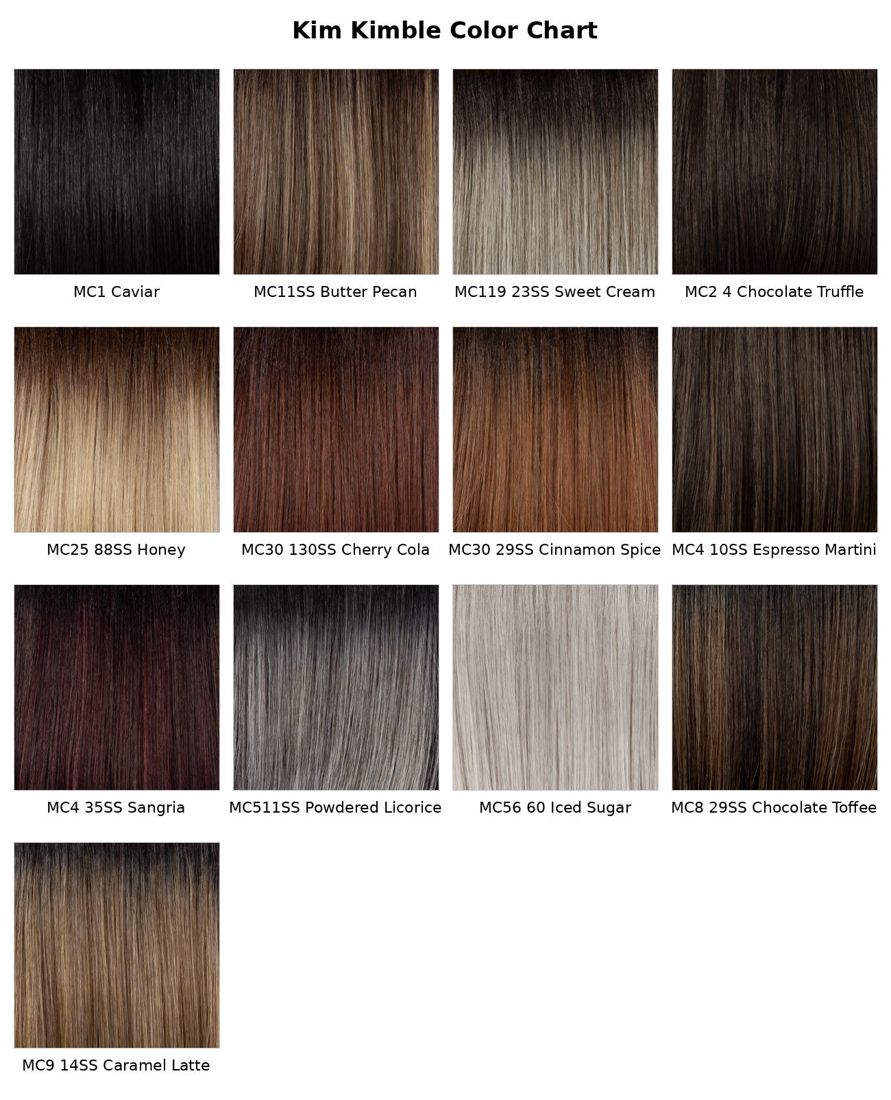 Kim Kimble Color Chart