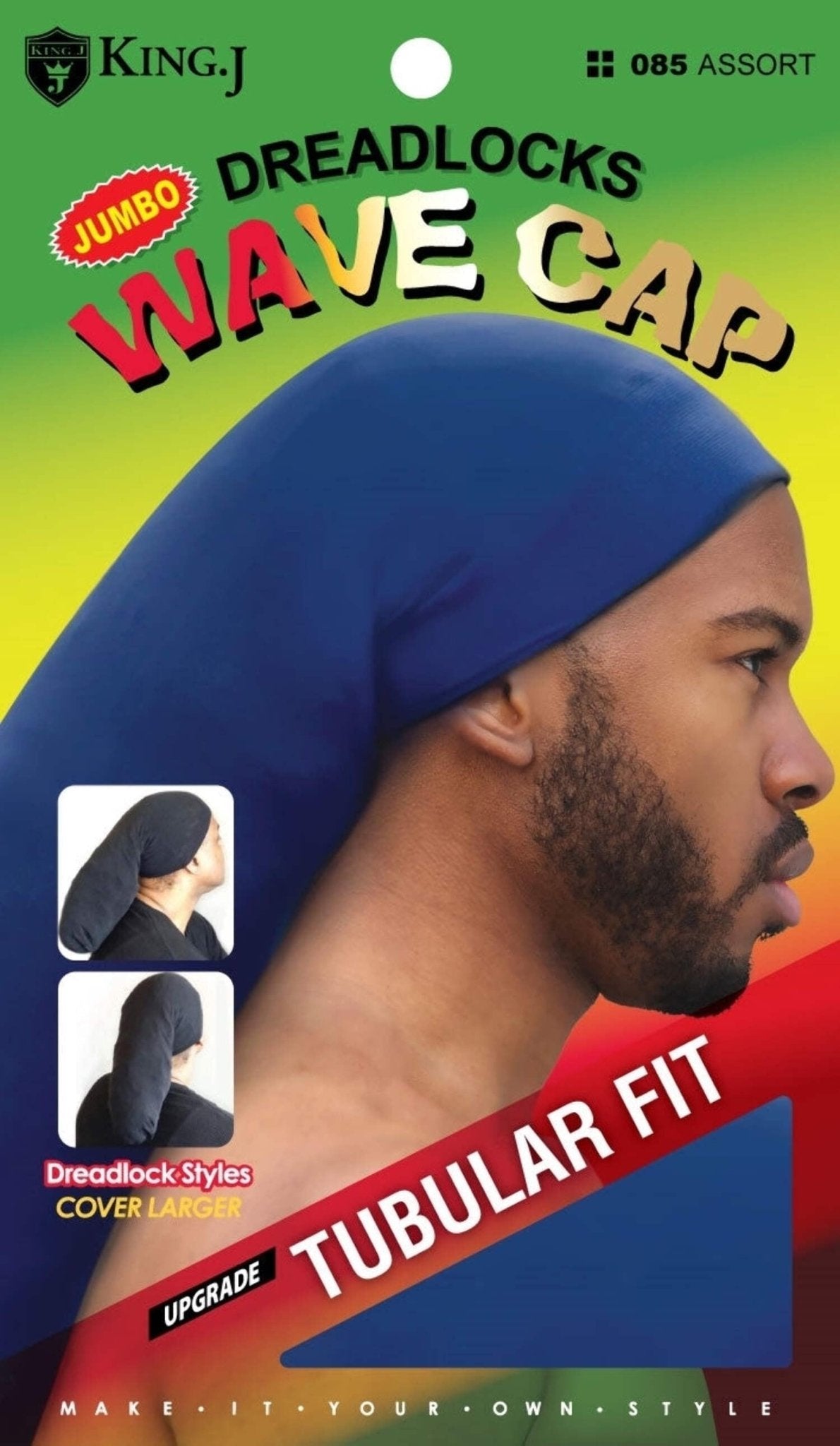 King J Dreadlocks Wave Cap Jumbo Size 086 Black - VIP Extensions